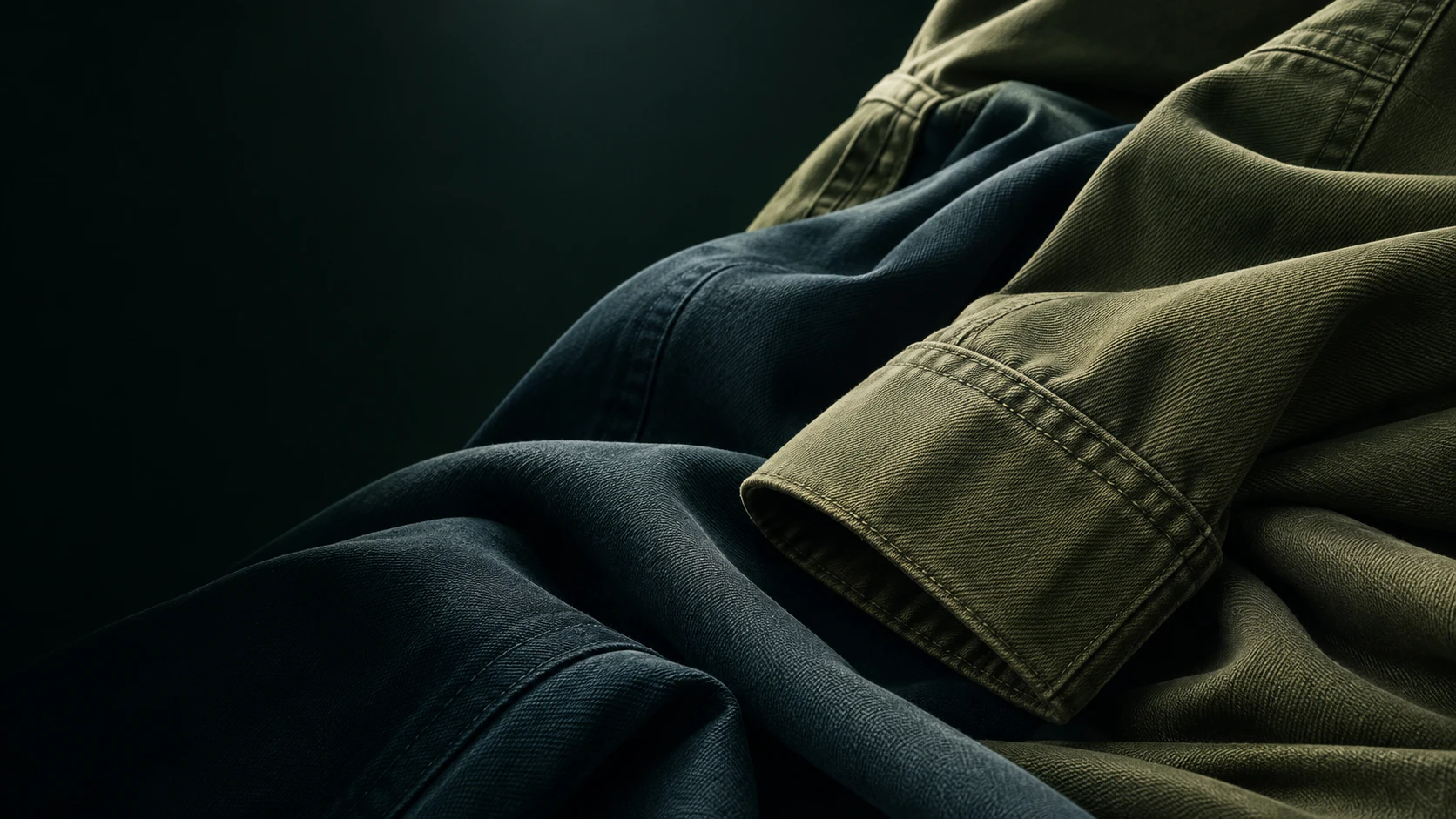 Tejidos de ropa laboral y detalles de confección